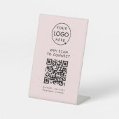Panneau de table WiFi | Scannez le code QR pour vo (Recto)
