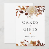 Panneau de tableau Bohemian Fall Floral Cartes et  (Devant / Derrière)