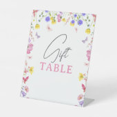 Panneau de tableau cadeau - Baby shower Fleur sauv (Recto)