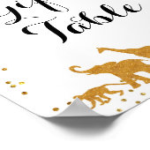 Panneau de tableau Cadeaux animaux safari en or (Coin)