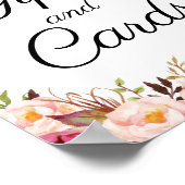 Panneau de tableau Cadeaux et cartes floraux roses (Coin)