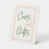 Panneau de tableau Cartes et cadeaux rose et vert (Recto)