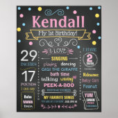 Panneau de tableau de bord d'anniversaire pour une (Devant)