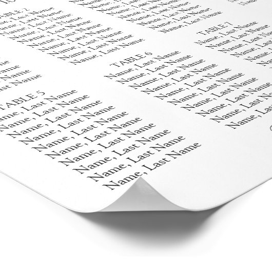 Panneau de tableau de disposition des sièges de 8 (Coin)