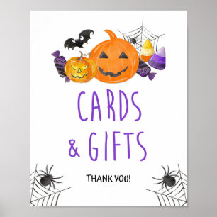 Panneau de tableau éffrayant Halloween Cards & Cad