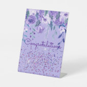 Panneau de tableau Fleurs violettes et Parties sci (Recto)