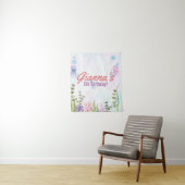 Panneau de tapisserie d'anniversaire personnalisé  (En situation)