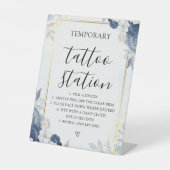 Panneau de tatouage Mariage bleu Dusty (Recto)