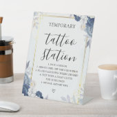 Panneau de tatouage Mariage bleu Dusty (In SItu)