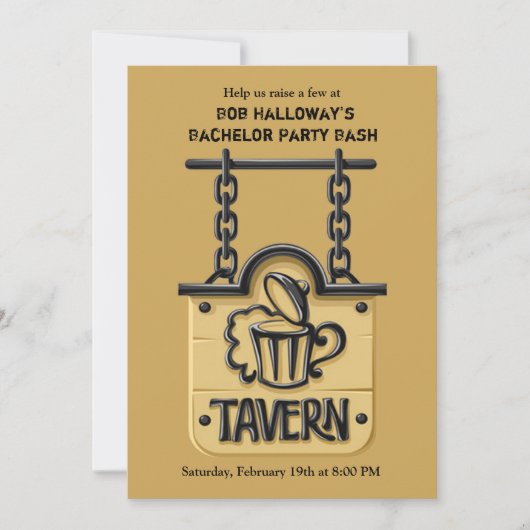 Panneau de taverne Invitation à une soirée d'enter (Devant)