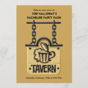 Panneau de taverne Invitation à une soirée d'enter