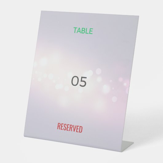 Panneau de tente de table | Réservé | Sur mesure | (Recto)