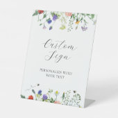 Panneau de texte personnalisé Champs de fleurs sau (Recto)