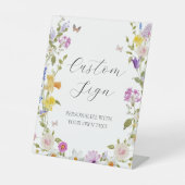 Panneau de texte personnalisé Fleur sauvage en fle (Recto)