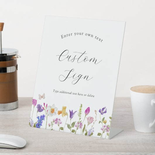 Panneau de texte personnalisé Fleurs de printemps (In SItu)