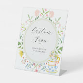 Panneau de texte personnalisé pour thé aux fleurs (Recto)