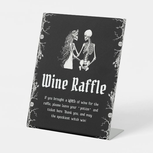Panneau de tirage au sort de vin pour enterrement (Recto)