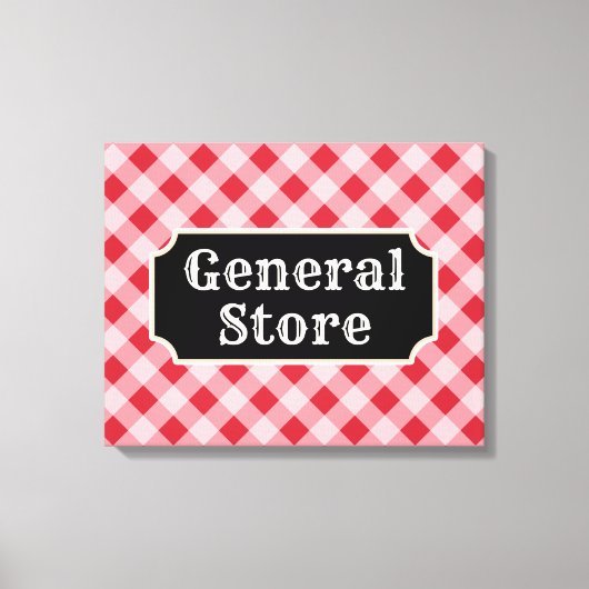 Panneau de toile de magasin général rétro (Recto)