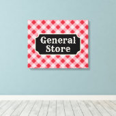 Panneau de toile de magasin général rétro (Insitu (Plancher de Bois))