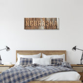 Panneau de toile en bois rustique du Nebraska (Insitu(Chambre))