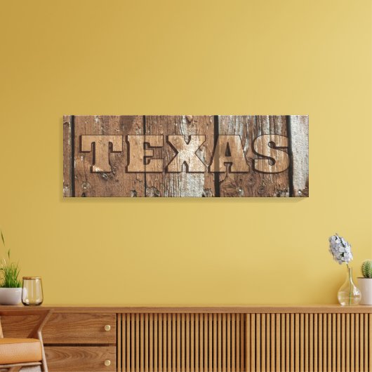 Panneau de toile en bois rustique du Texas (Insitu(Salon))