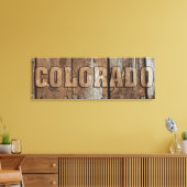 Panneau de toile murale en bois rustique du Colora (Insitu(Salon))