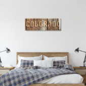 Panneau de toile murale en bois rustique du Colora (Insitu(Chambre))