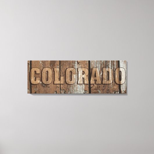 Panneau de toile murale en bois rustique du Colora (Recto)