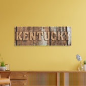Panneau de toile murale en bois rustique du Kentuc (Insitu(Salon))