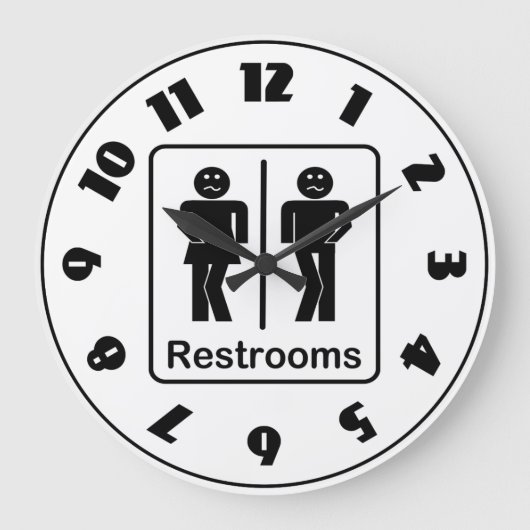 Panneau de toilettes Horloge (Recto)