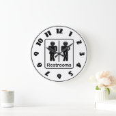 Panneau de toilettes Horloge (Maison)