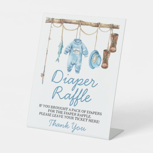 Panneau de tombola de couches pour petit pêcheur b (Recto)
