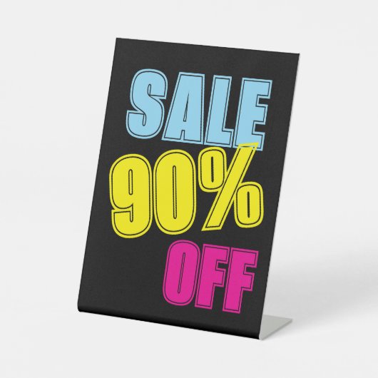 Panneau de vente à 90 % de réduction, signalétique (Recto)
