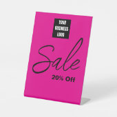 Panneau de vente avec logo d'entreprise, rose, 20 (Recto)