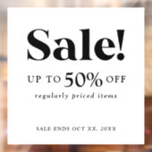 Panneau de vente classique noir et blanc de vente (Feuille 2)