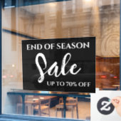 Panneau de vente de fin de saison, Boutique Signal (Fenêtre de café)