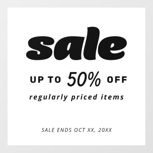 Panneau de vente noir blanc noir de la Boule Class (Feuille)