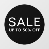 Panneau de vente rond avec texte personnalisé ou j (Feuille)