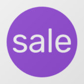 Panneau de vente ronde violet transparent clouage  (Feuille)