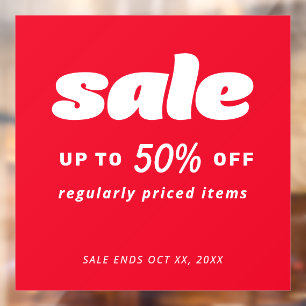 Panneau de vente rouge de la Boule Classic Retro