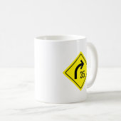 Panneau de vitesse Curve-Advisory | Mug classique (Devant droit)