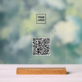 Panneau de WiFi invité transparent avec code QR  (Neutre)