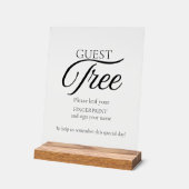 Panneau d'empreintes digitales de l'arbre Mariage (Angle)