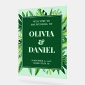 Panneau d'entrée de verdure tropicale (Angle)