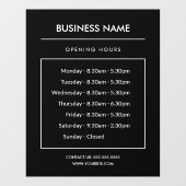 Panneau des Heures d'Ouverture d'Entreprise Autoco (Feuille)