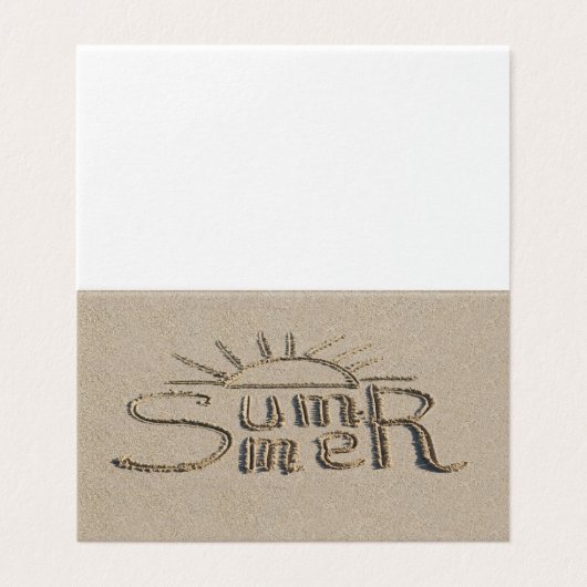Panneau d'été sculpté sur le sable de la plage (Outside Unfolded)