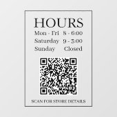 Panneau d'heures d'ouverture, Générer un code QR,  (Feuille)