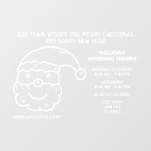 Panneau d'horaires d'ouverture de vacances (Feuille)