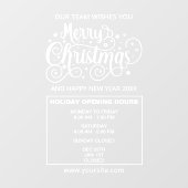 Panneau d'horaires d'ouverture, Joyeux Noël (Feuille)