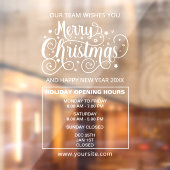 Panneau d'horaires d'ouverture, Joyeux Noël (Feuille 2)